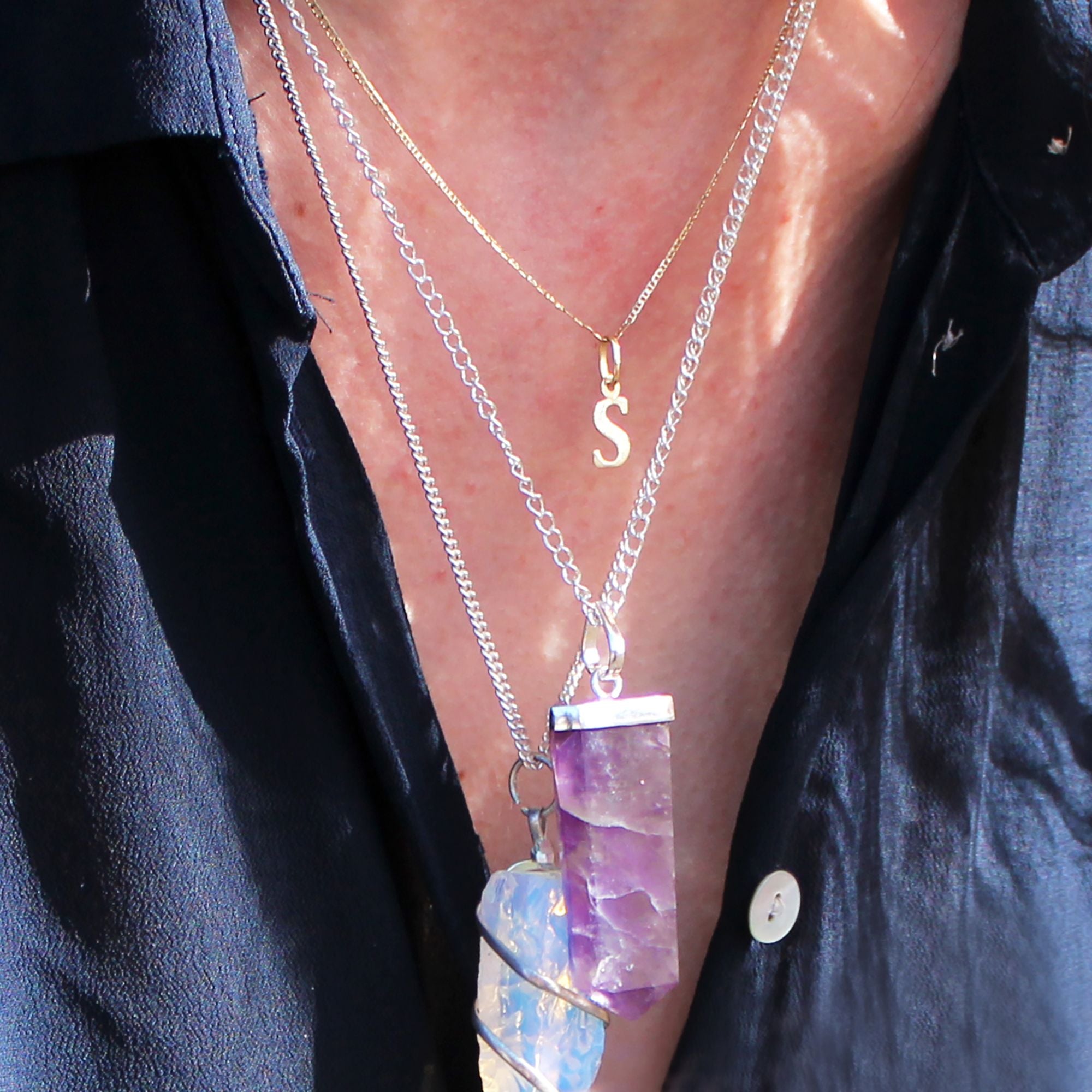 Pendentif Cabochon – Quartz Clair