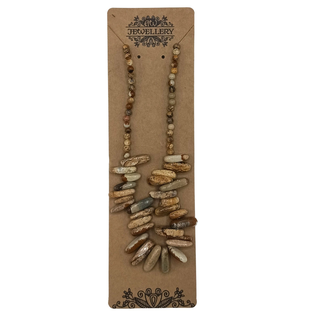 Collier Longstone Gem – Jaspe Map Stone