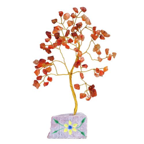 Arbre de Gemmes Indien – Cornaline – 80 Pierres