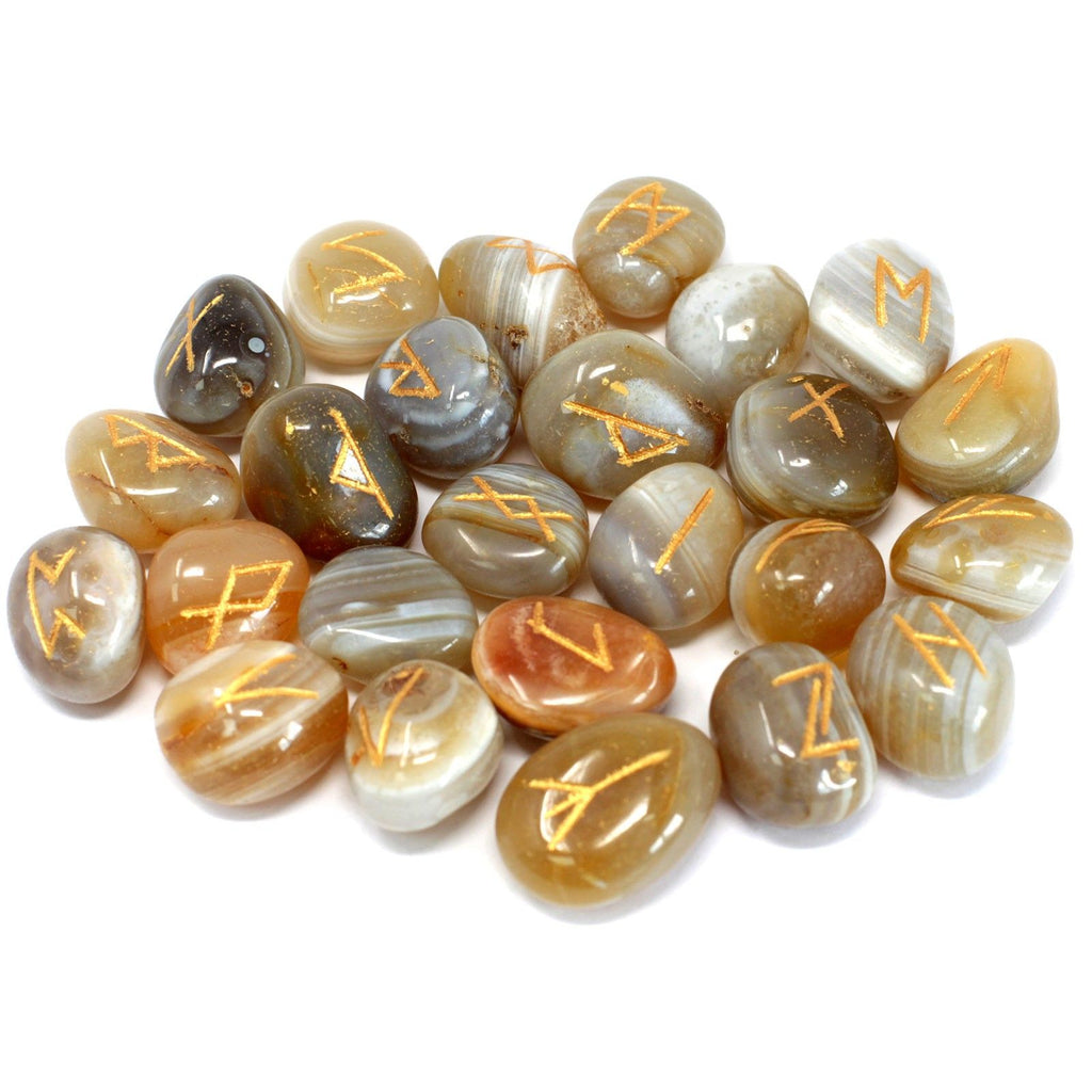 Runes Indiennes en Pochette – Agate Rubanée
