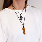 Pendentif Goutte Macramé – Sodalite