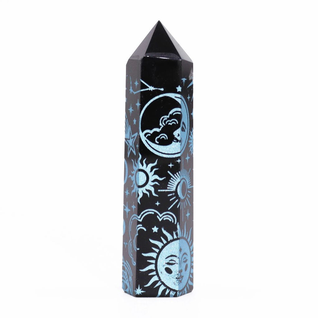 Pointe d'Obsidienne Noire – Noir Intense – 9 cm