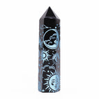 Pointe d'Obsidienne Noire – Noir Intense – 9 cm
