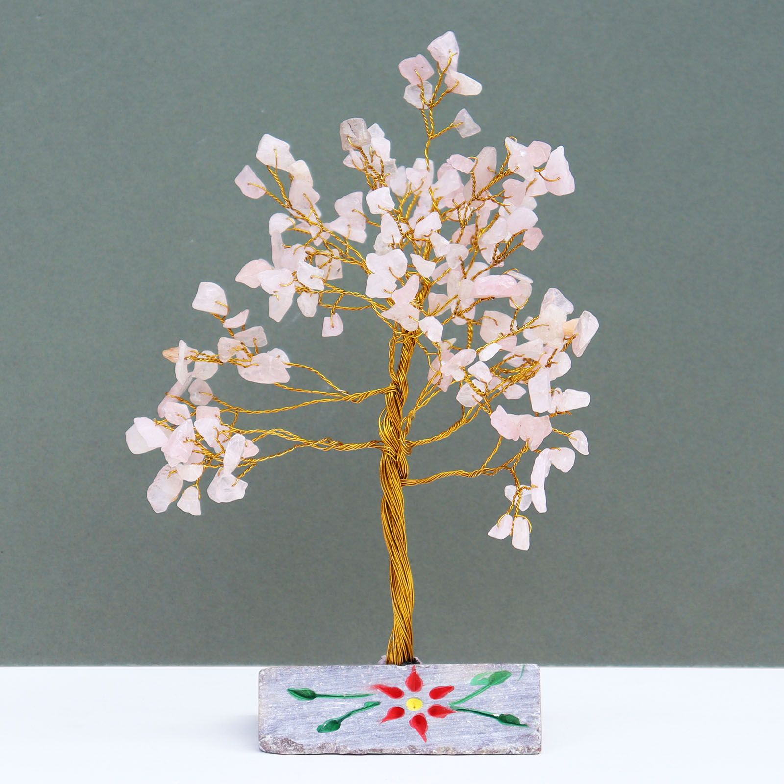 Arbre de Gemmes Indien – Quartz Rose – 160 Pierres