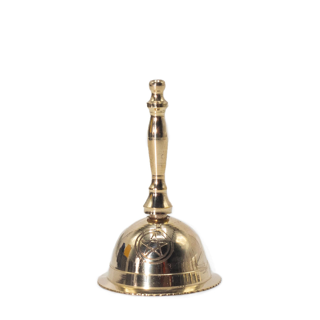Cloche d'Autel en Laiton – Lune & Pentacle