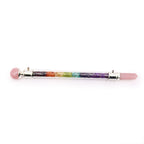 Baguette de Guérison Cristalline – 7 Chakras & Quartz Rose