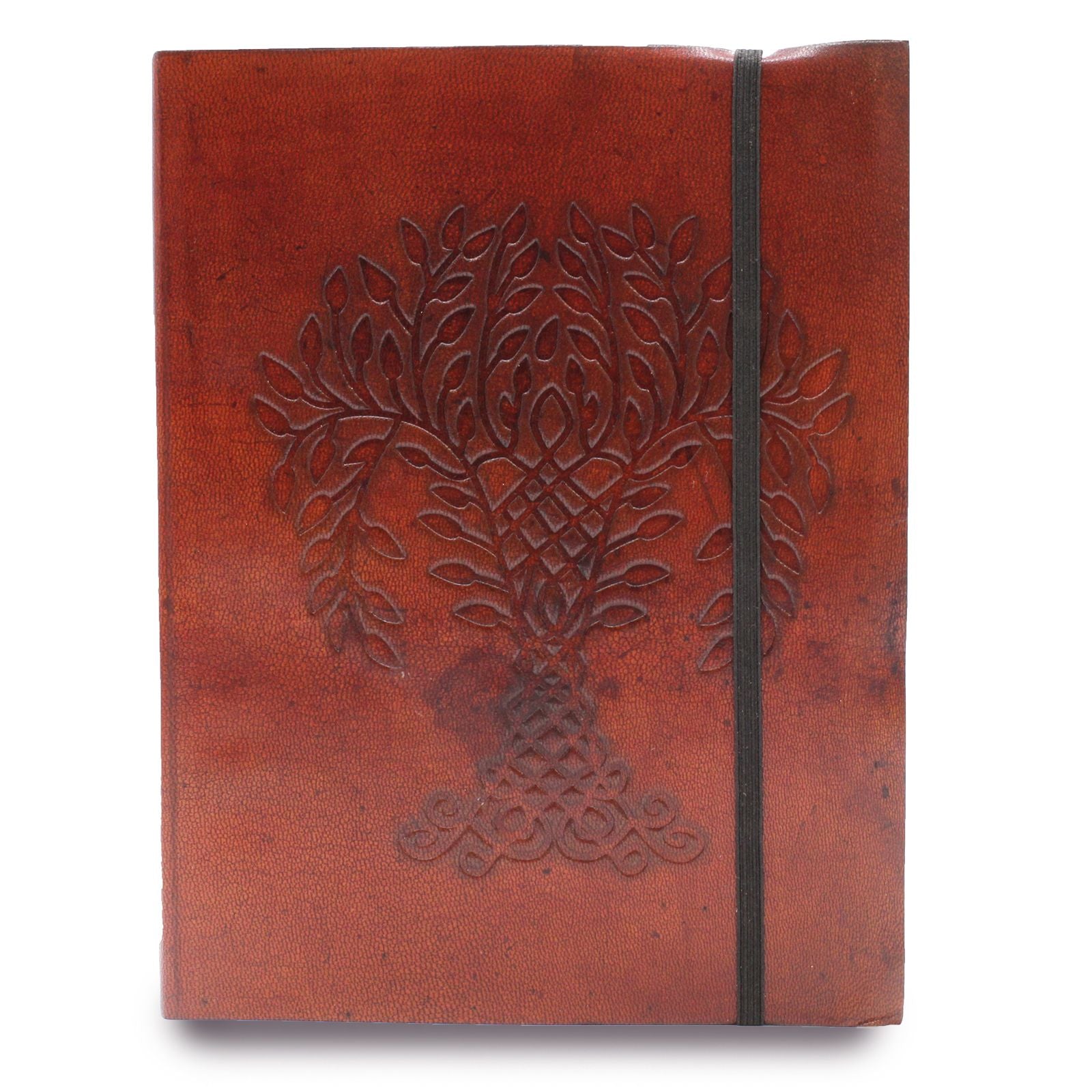 Grimoire “Arbre de Vie” – Carnet en Cuir avec Dragonne