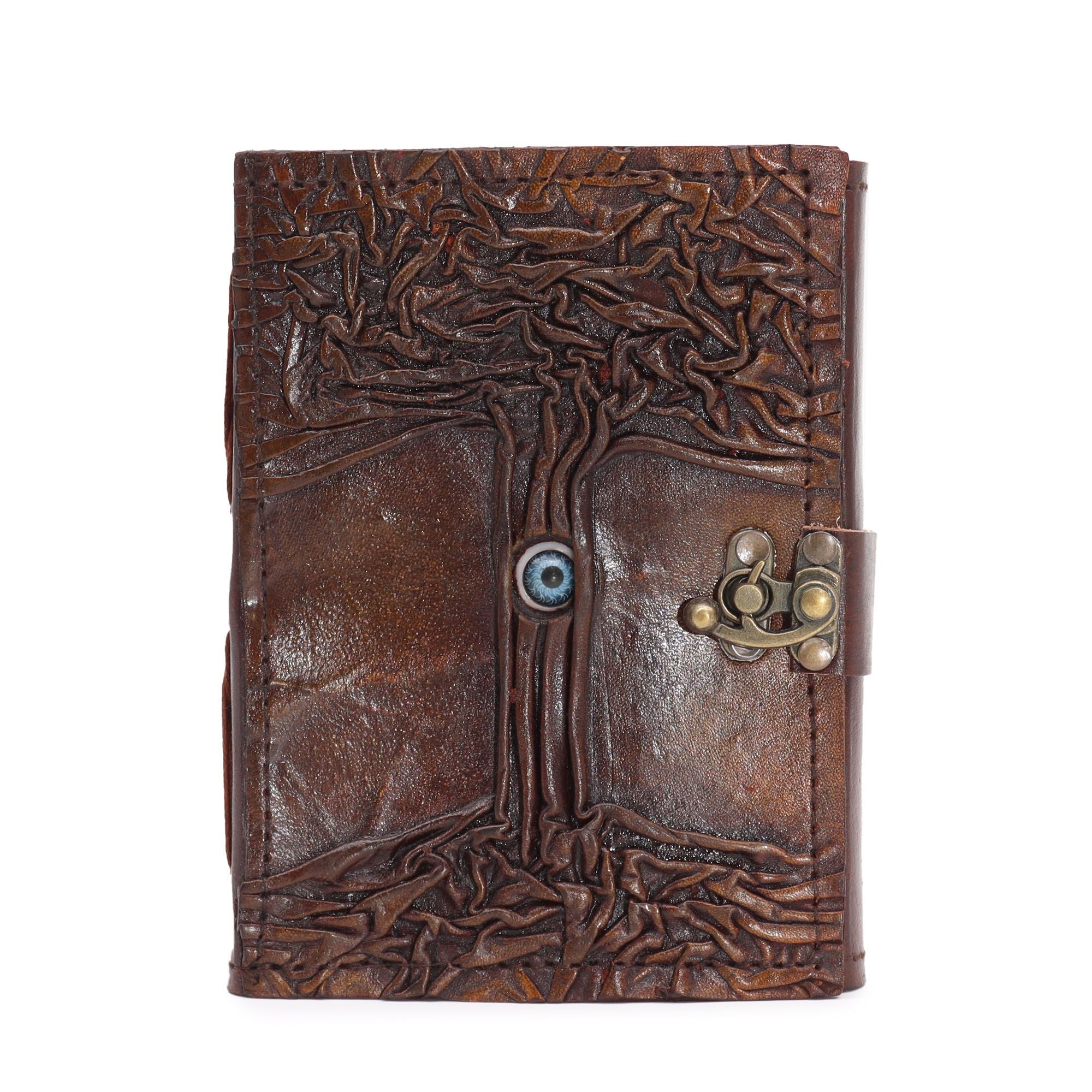 Carnet en Cuir – Evil Eye – 160 pages Deckle – 17×12,5 cm