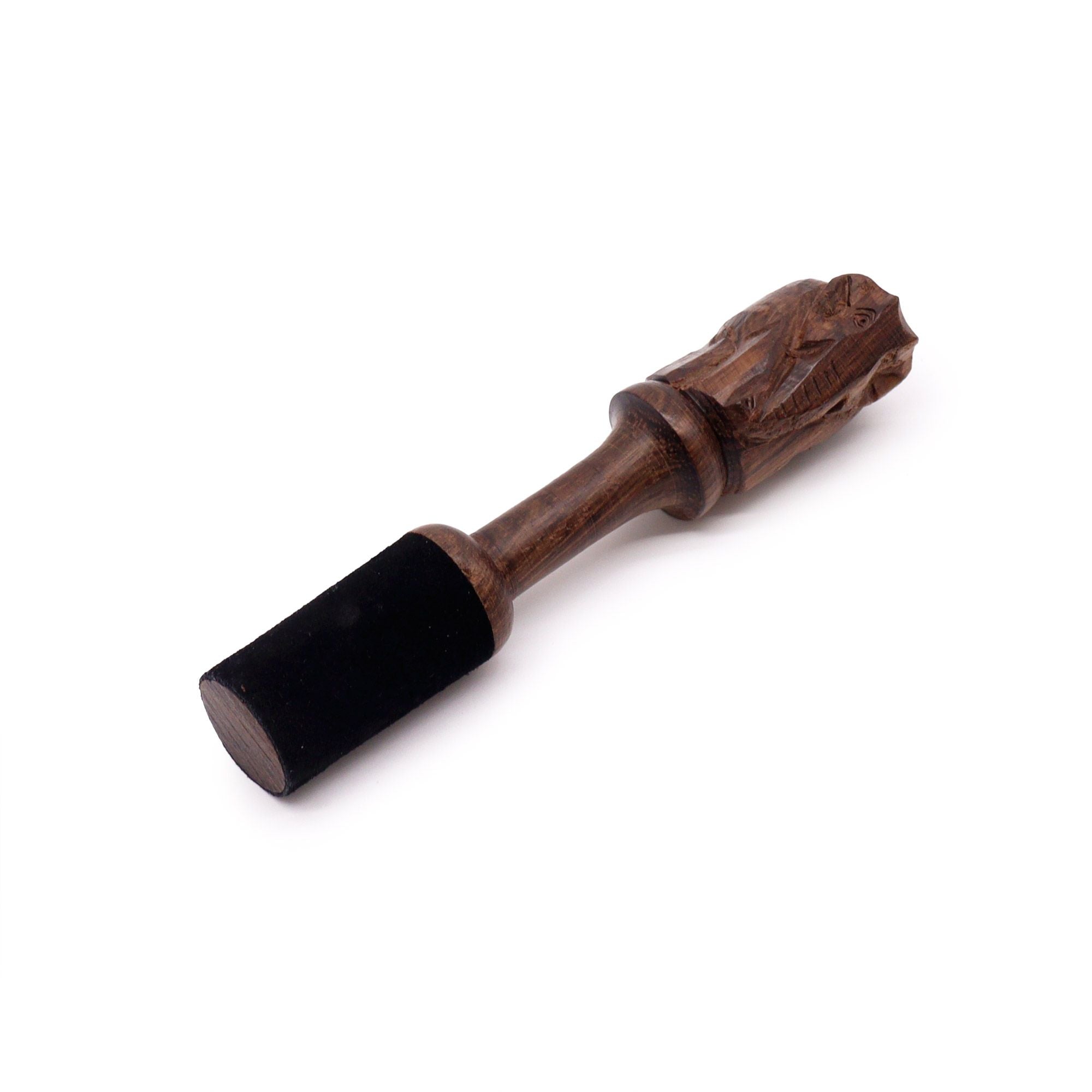 Baguette de Bol Tibétain en Bois – Gravure Éléphant – 14 cm