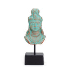Statue de Princesse Java de la Fortune sur Support – Vert Cuivré