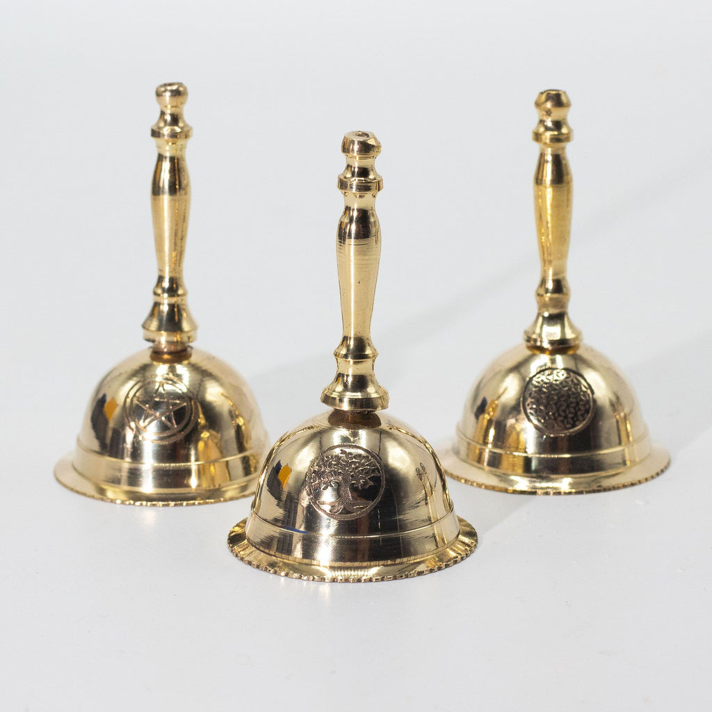 Cloche d'Autel en Laiton – Lune & Pentacle