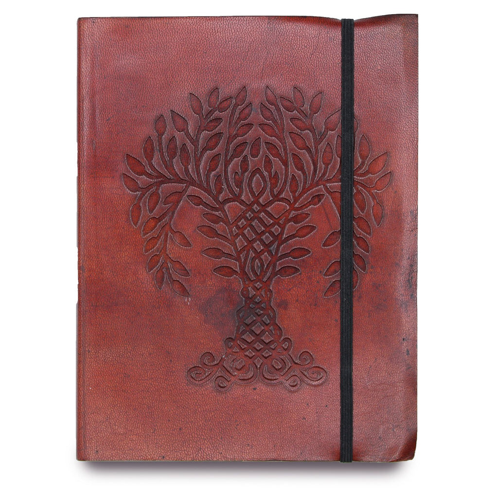 Carnet en Cuir Végétal – Moyen Arbre de Vie