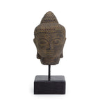 Tête de Bouddha Quiétude sur Support – Gris
