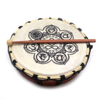 Tambour Chamanique Chakras avec Mailloches – 25 cm