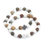 Set de 2 Bracelets de Paix – Jaspe Picasso & Howlite Blanche