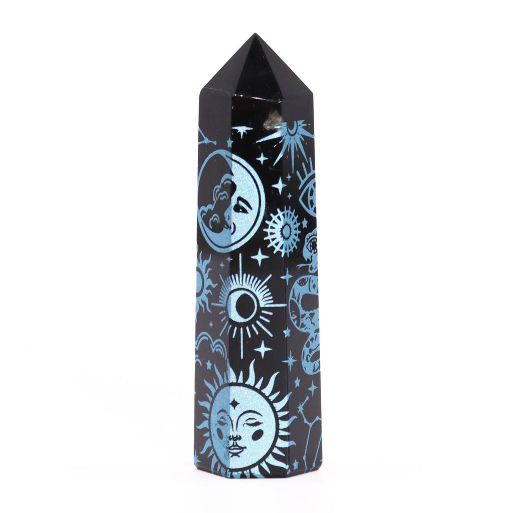 Pointe d'Obsidienne Noire – Noir Intense – 9 cm