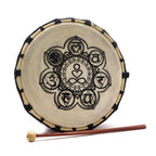 Tambour Chamanique Chakras avec Mailloches – 25 cm