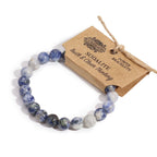 Bracelet Mala – Sodalite – Pierres Rondes