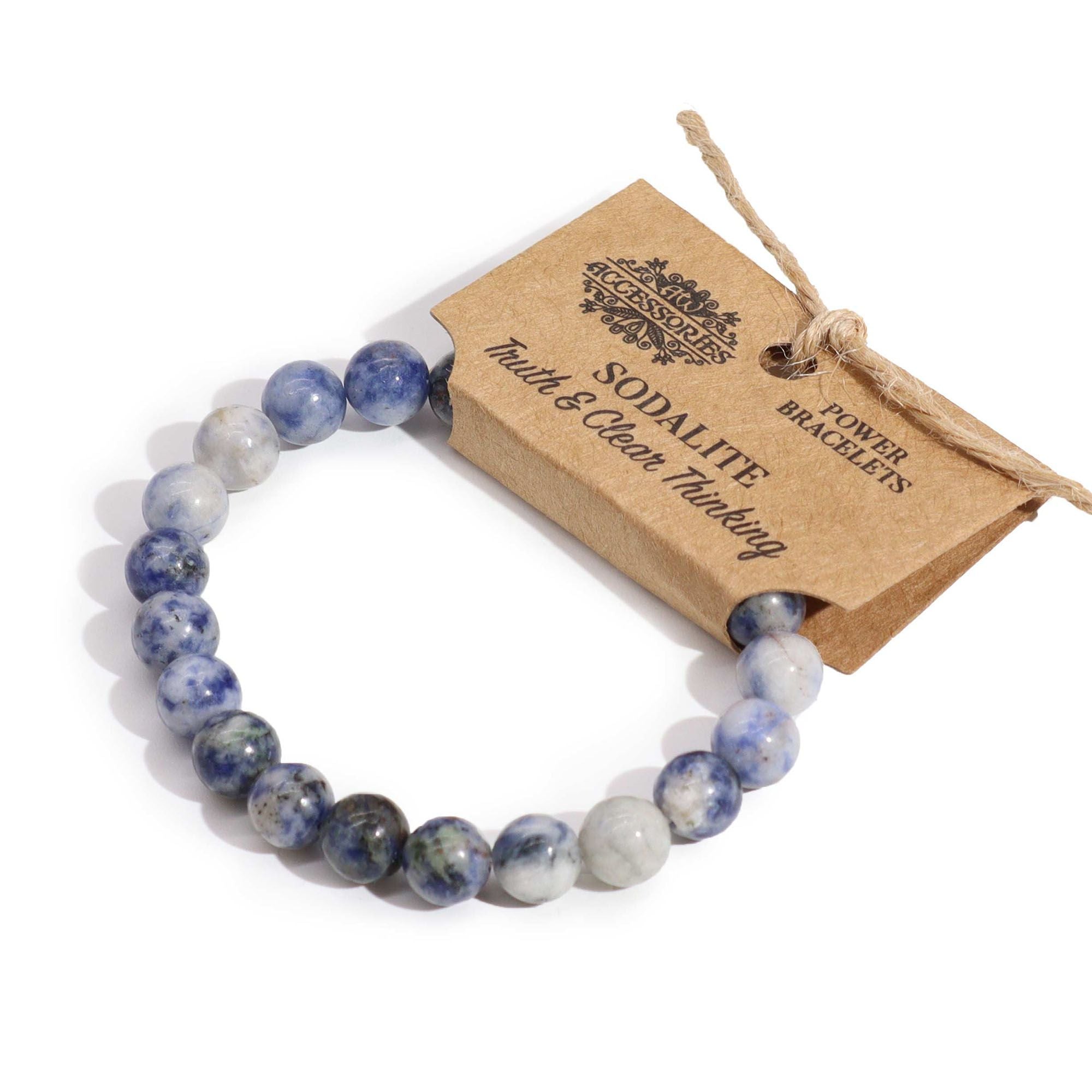 Bracelet Mala – Sodalite – Pierres Rondes