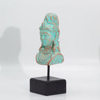Statue de Princesse Java de la Fortune sur Support – Vert Cuivré