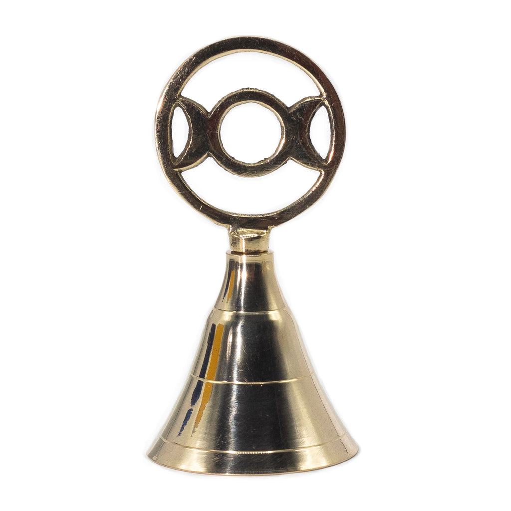 Cloche d’Autel en Laiton – Triple Lune (10,5 cm)
