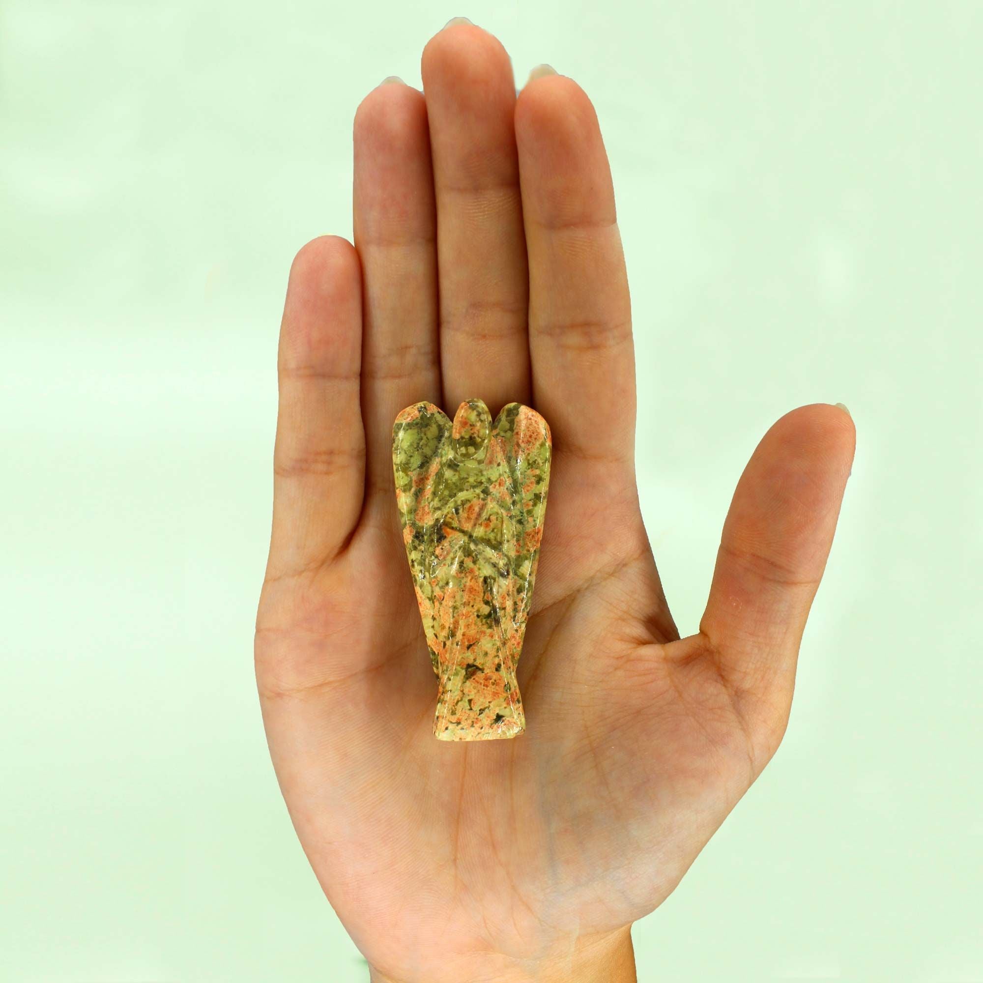Ange en Gemme Sculpté – Unakite