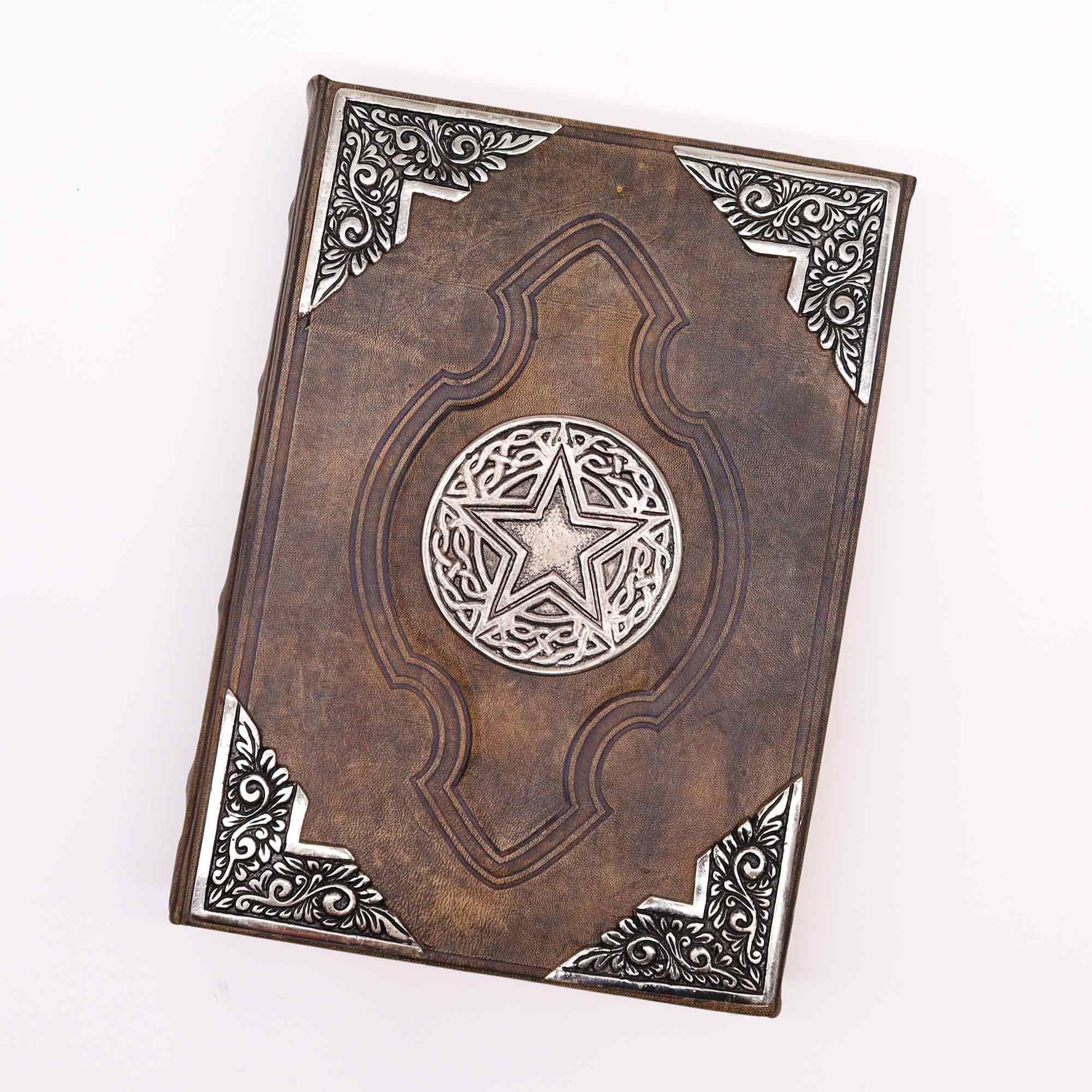 Grand Carnet en Cuir – Pentacle Zinc – 200 pages Deckle – 26×18 cm