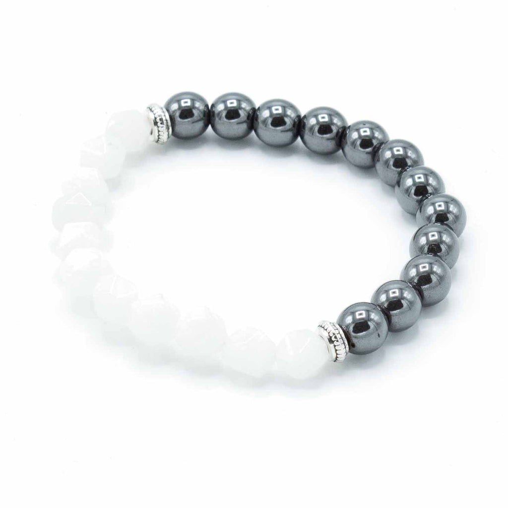 Bracelet Pierres Facettées – Quartz Clair (Variante)