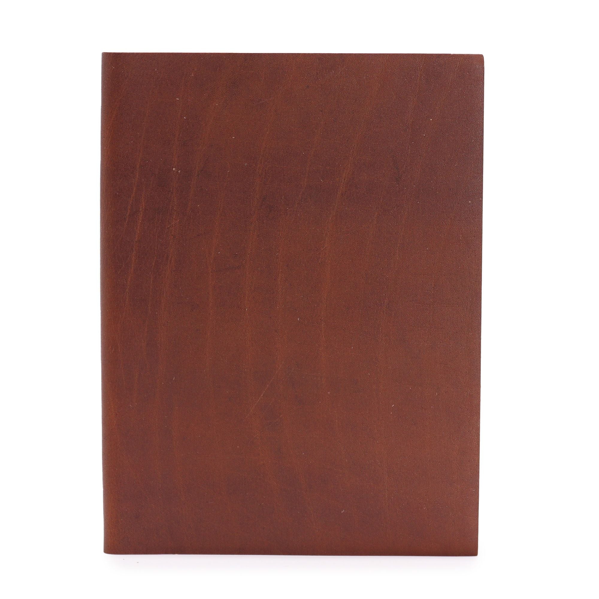 Carnet en Cuir – Tan Foncé – 100 pages lignées – 20×15 cm