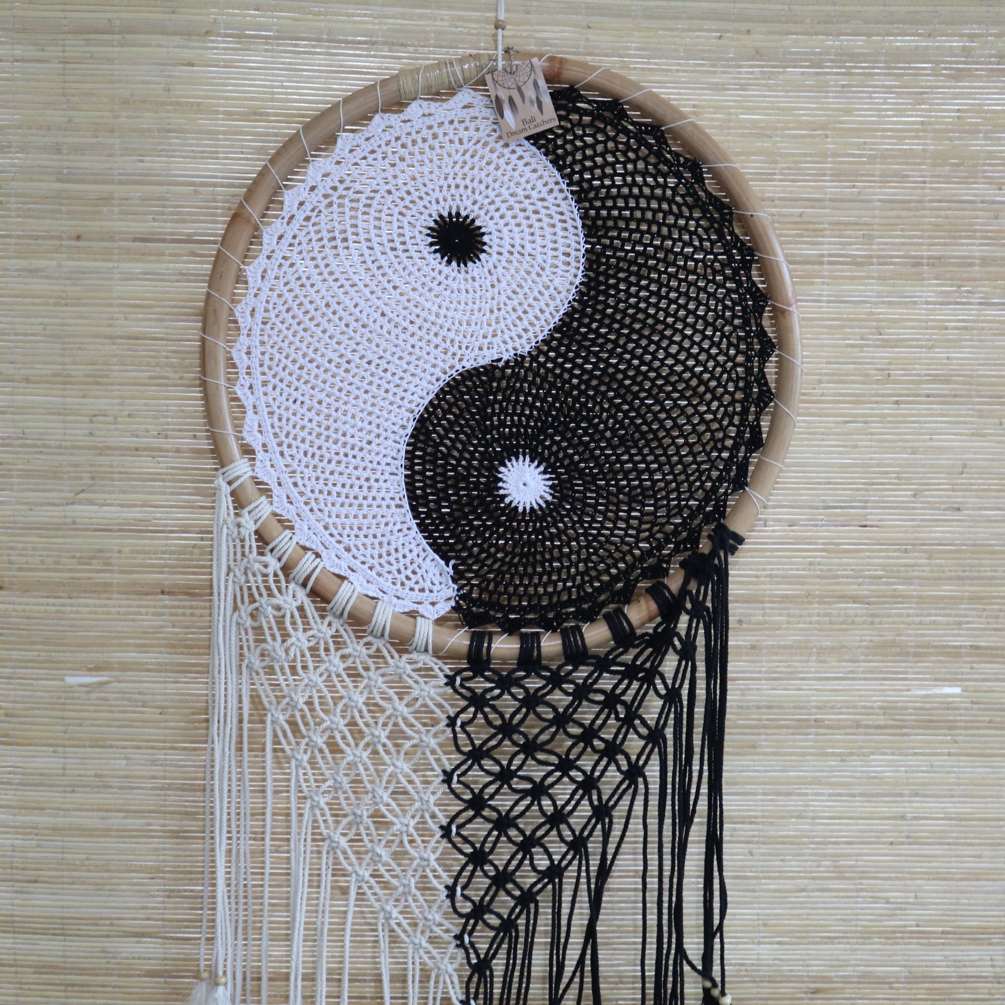 Attrape-Rêves de Bali – Grand Modèle Yin Yang – 50 cm
