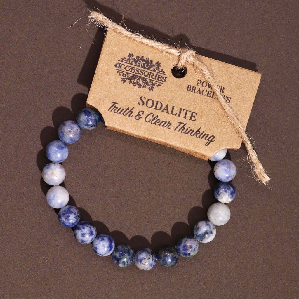 Bracelet Mala – Sodalite – Pierres Rondes