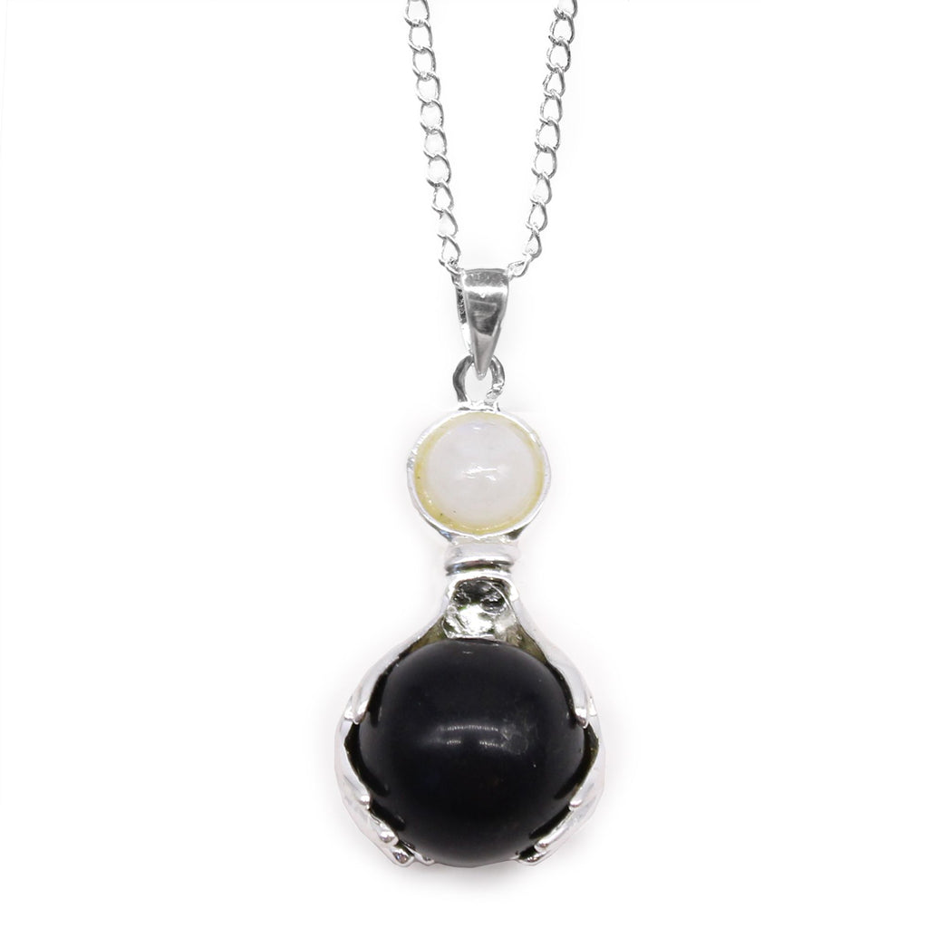 Pendentif Pointe – Agate Noire (Petit Format)