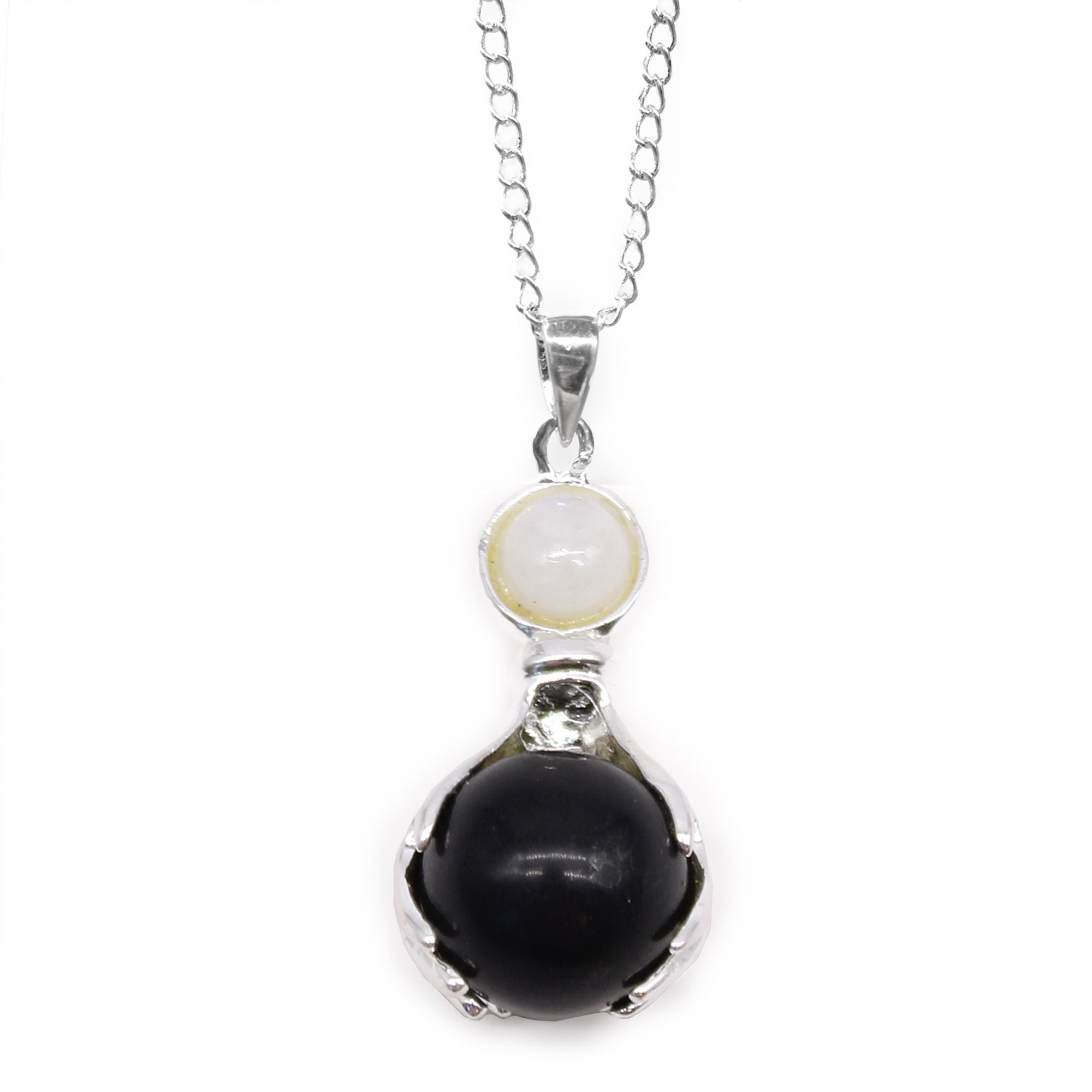 Pendentif Pointe – Agate Noire (Petit Format)