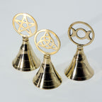 Cloche d’Autel en Laiton – Triple Lune (10,5 cm)