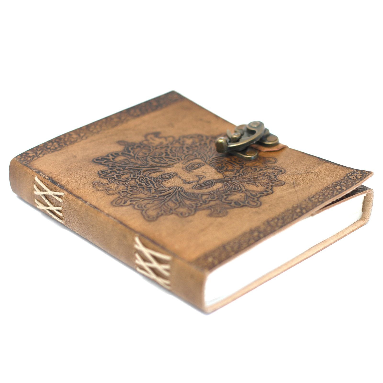 Carnet en Cuir – Homme Vert (Greenman) – 20×15 cm