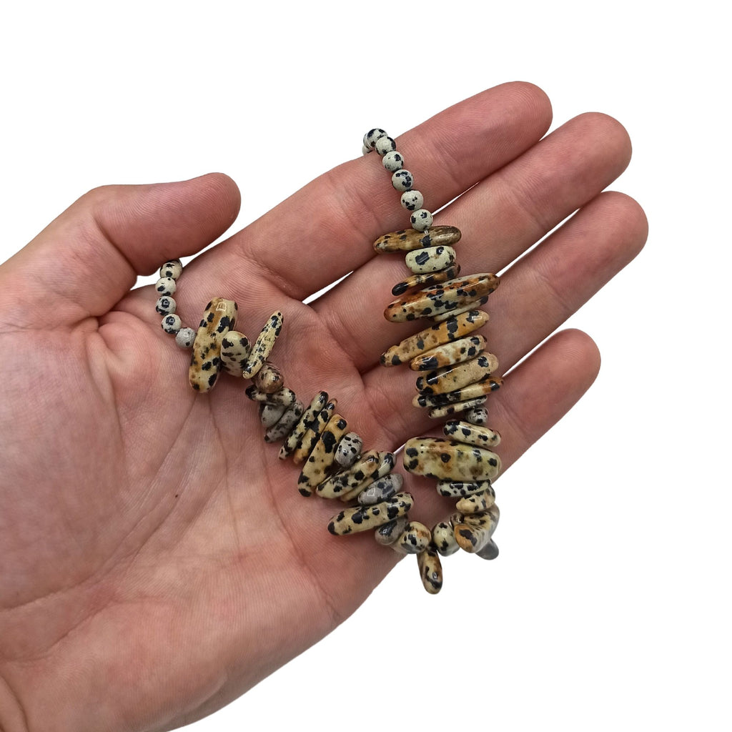 Collier Longstone Gem – Jaspe Dalmatien