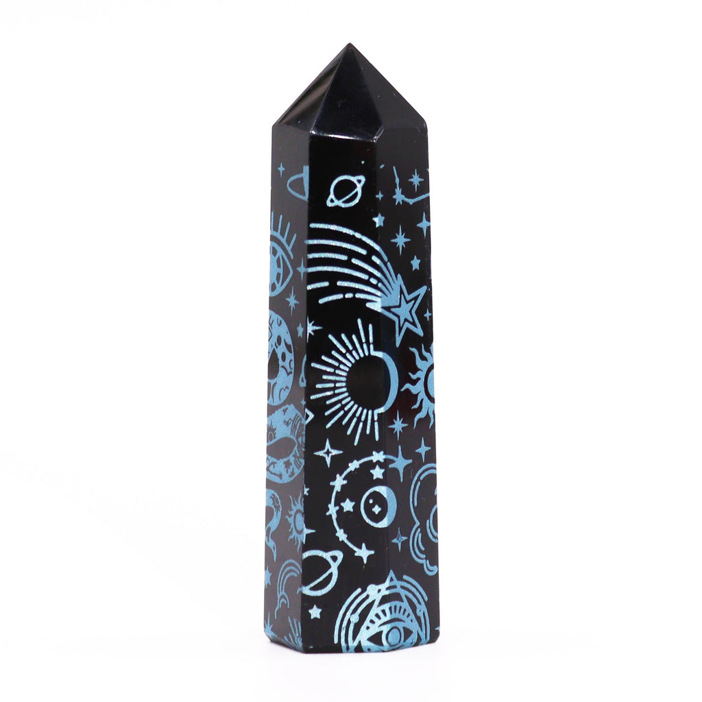 Pointe d'Obsidienne Noire – Noir Intense – 9 cm