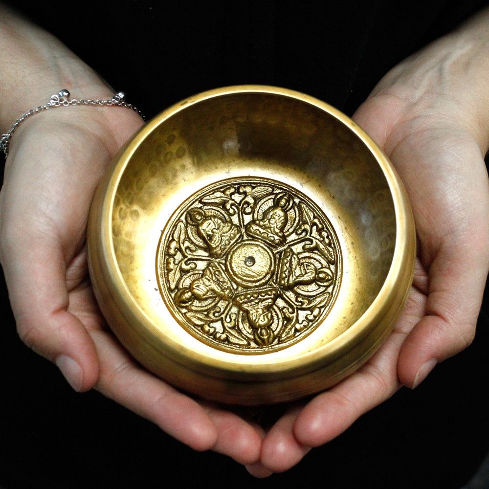 Coffret Bol Tibétain – Cinq Bouddhas – 10 cm