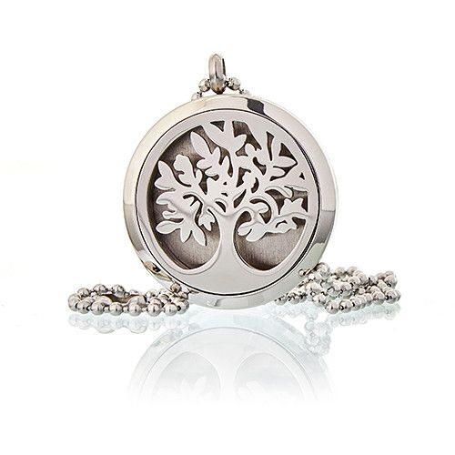 Collier Diffuseur d’Aromathérapie – Arbre de Vie – 30 mm