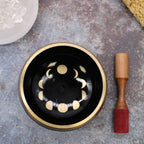Set Bol Tibétain Coffret – Phases de Lune – Noir – 14 cm