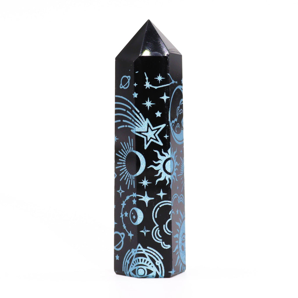 Pointe d'Obsidienne Noire – Noir Intense – 9 cm