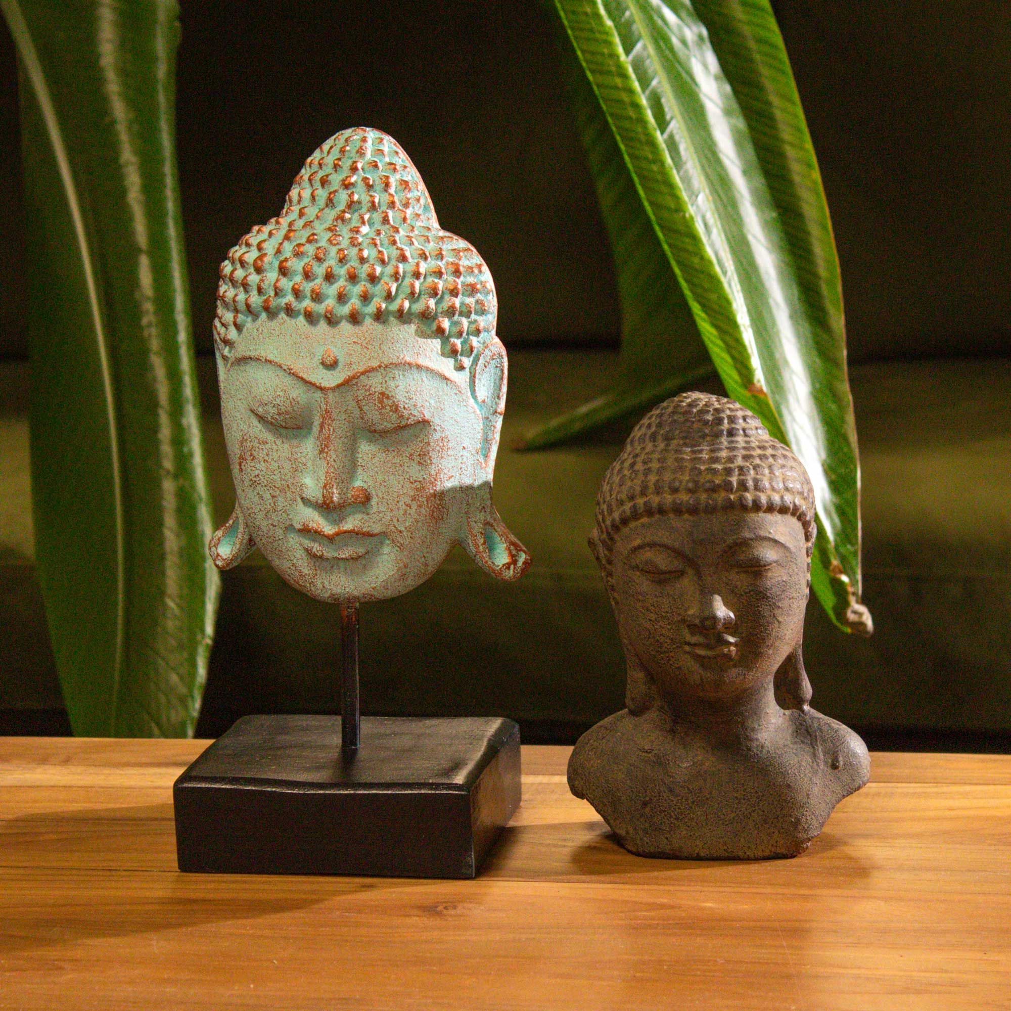 Tête de Bouddha Tranquillité – Gris