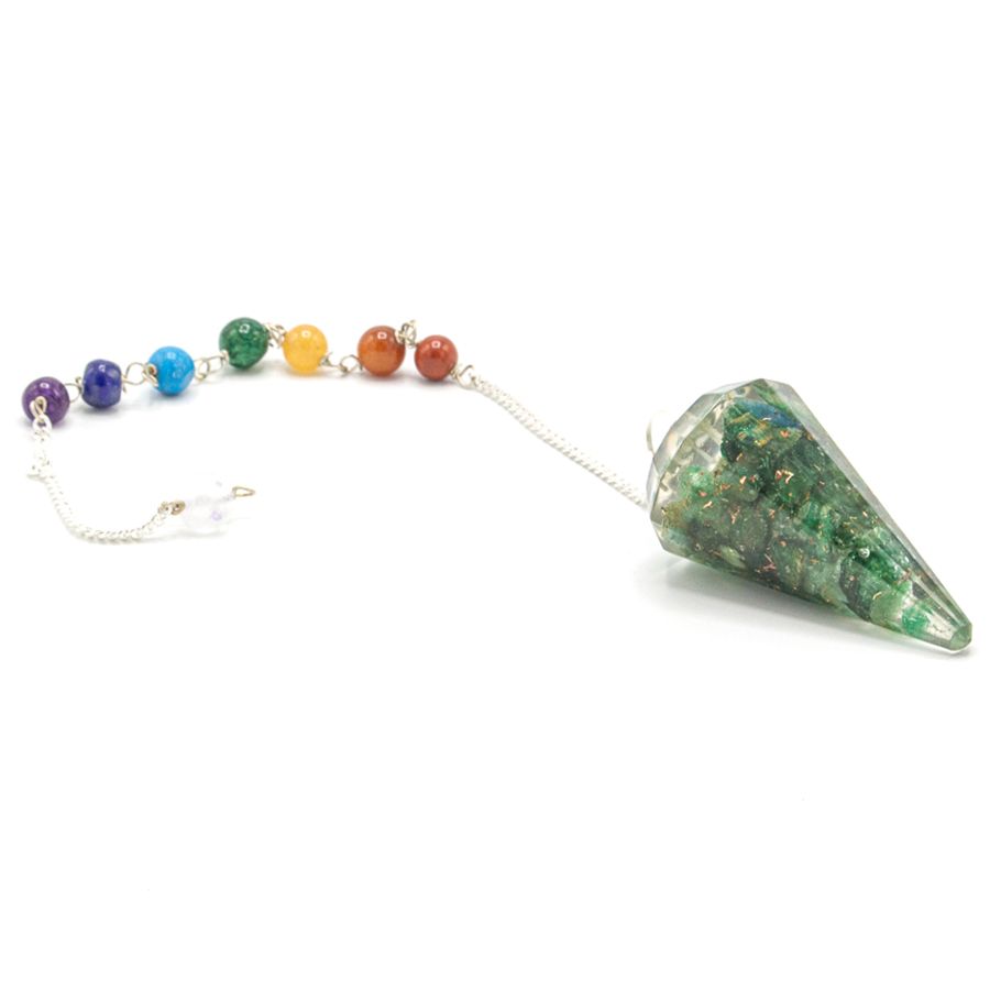 Pendule Orgonite Chakra – Aventurine Verte