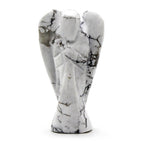 Ange en Gemme Sculpté – Howlite Blanche