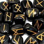 Runes Indiennes en Pochette – Agate Noire