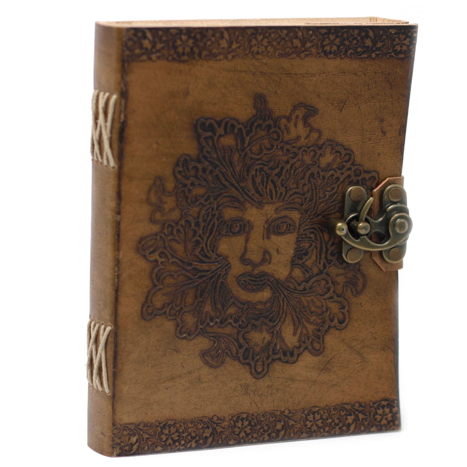 Carnet en Cuir – Homme Vert (Greenman) – 20×15 cm