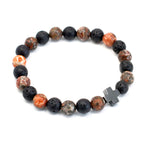 Set de 2 Bracelets d'Éternité – Jaspe Léopard & Pierre de Lave